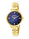Oxette Mojito Womens Battery Watch with Gold Metal Bracelet