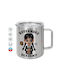 Koupakoupa Wednesday Adams Metallic Mug with Lid Brown 300ml