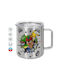 Koupakoupa Pokemon Brick Κούπα Μεταλλική με Καπάκι Καφέ 300ml