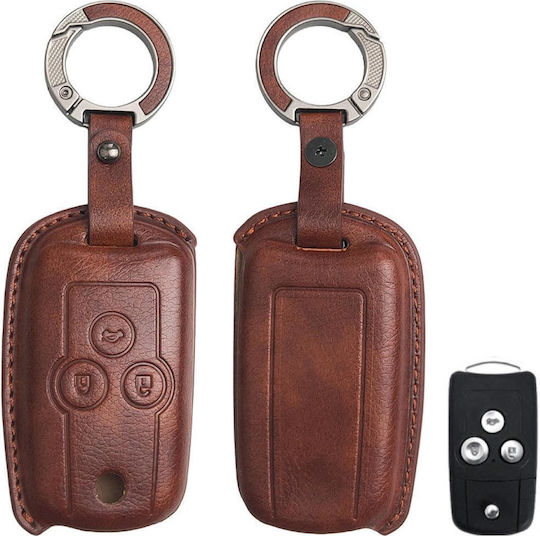 Leather Car Key Case Honda With 3 Buttons