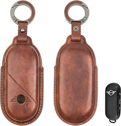 Leather Car Key Case Mini Cooper 3 Buttons