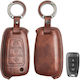 Leather Car Key Case Hyundai 3 Buttons