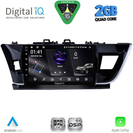 Digital IQ Ηχοσύστημα Αυτοκινήτου για Toyota Corolla 2013-2016 (Bluetooth/USB/WiFi/GPS/Apple-Carplay/Android-Auto) με Οθόνη Αφής 10"