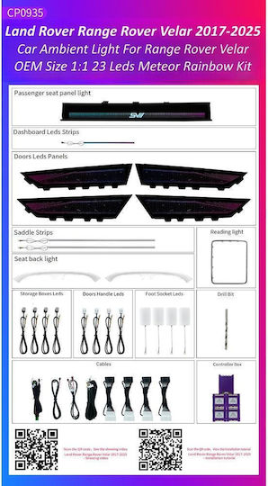 Atmospheric Lighting Land Rover Range Rover Velar 2017-2025 Oem Ambient Light Kit 1:1