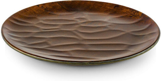 Espiel Chestnut Πιάτο Ρηχό από Μελαμίνη Καφέ με Διάμετρο 23cm 6τμχ