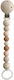 Kikadu Pacifier Clip with Wooden Polychrome Beads