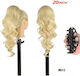 Ponytail Synthetic Hair Kanekalon High Quality Clamper Loose Curl Light Blonde #613 50cm