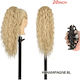 Ponytail Synthetic Hair Kanekalon High Quality Clamper Water Wave Light Blonde # Champagne Bl 50cm