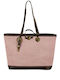 Fabric Women's Shoulder Shopper Bag Pink