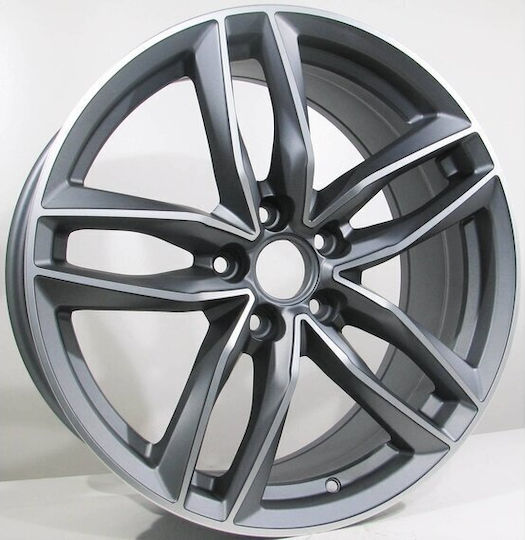 Audi Style 1196 8x18 5x112 Et35 Gun Metal Matt Face Machined