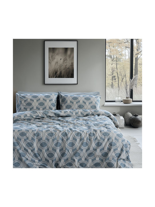 Lino Home Loomo Σετ Μαξιλαροθήκες Μπλε 52x75εκ.