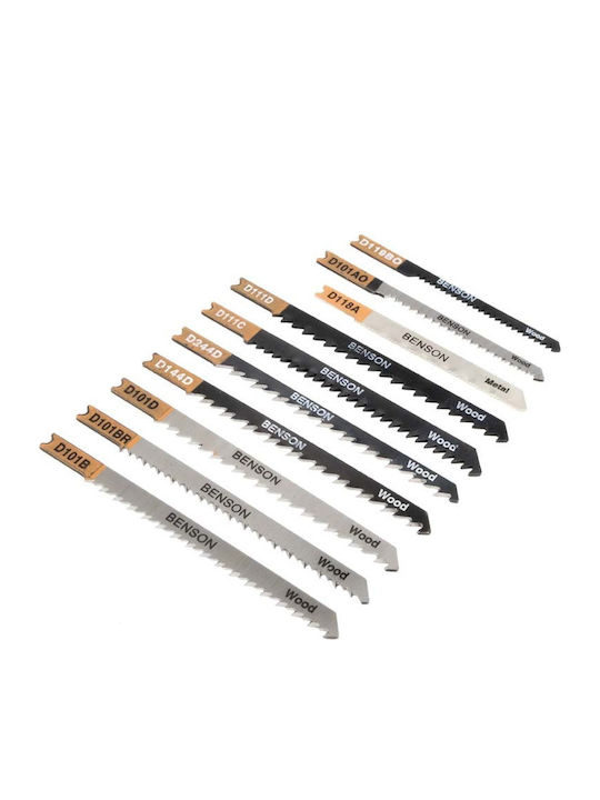 Jig Saw Blades Type D Set 10 Pieces Benson 006635