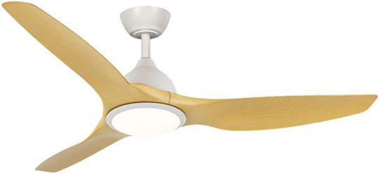 Primo PRCF-80726 Deckenventilator 132.08cm mit Leuchte Beiges / Weißes