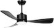 Metanor Deckenventilator mit Leuchte Schwarz