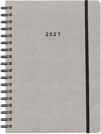 Next Дневна Програма Natural 2027 Сива Спирала 12x17см