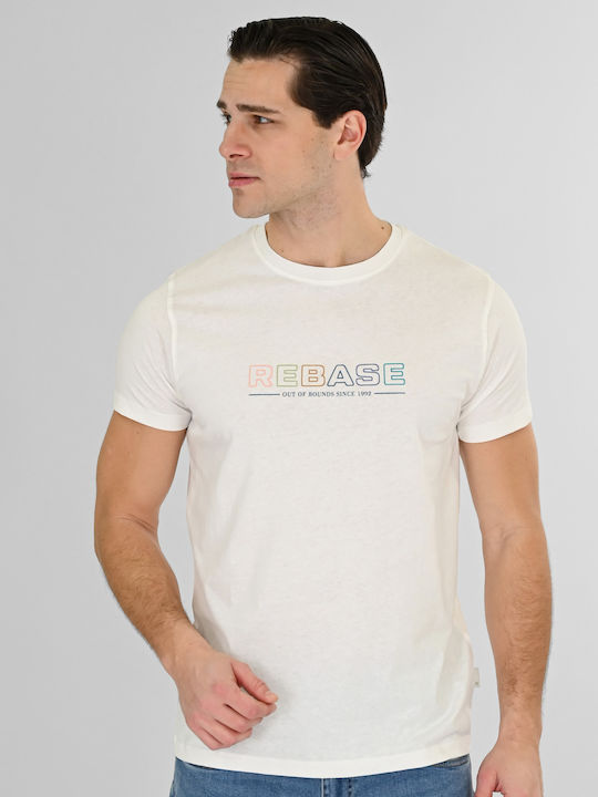 Rebase Bluza Tricou Cu Mânecă Scurtă Off-white