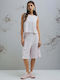 Women's Summer Linen Sleeveless White Blouse