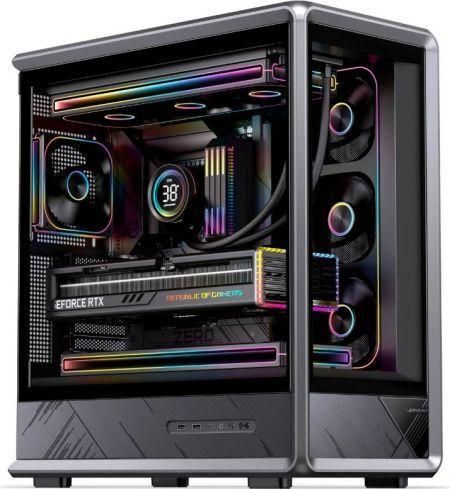 Jonsbo D401 Gaming Midi Tower Computer Case with Side Window Black