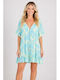 Summer Mini Dress Light Blue SL-2471-1431-26DR-LIGHT BLUE