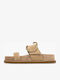 Damen Flache Sandalen Braun