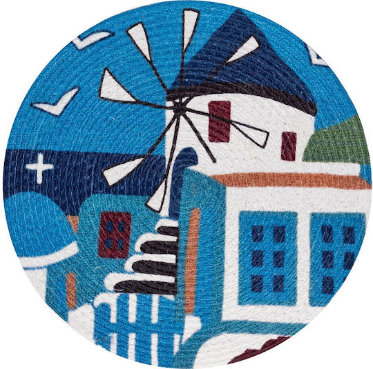 Silk Fashion Round Fabric Placemats