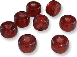 Glass Beads Rondelle Red 12x10mm Hole 3mm 50 pcs