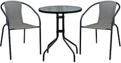 Dining Set 2 Pieces Black