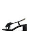 Suede Damen Sandalen Schwarz