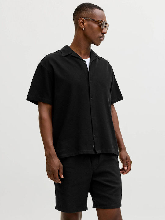 Jack & Jones Resort Λινό Πουκάμισο Black