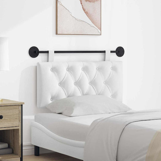 vidaXL Fabric Bed Headboard Cushion White 90x55cm