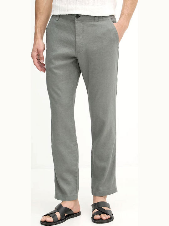 Boss Damen Chino Hose in Regulärer Passform Grau-Haiki