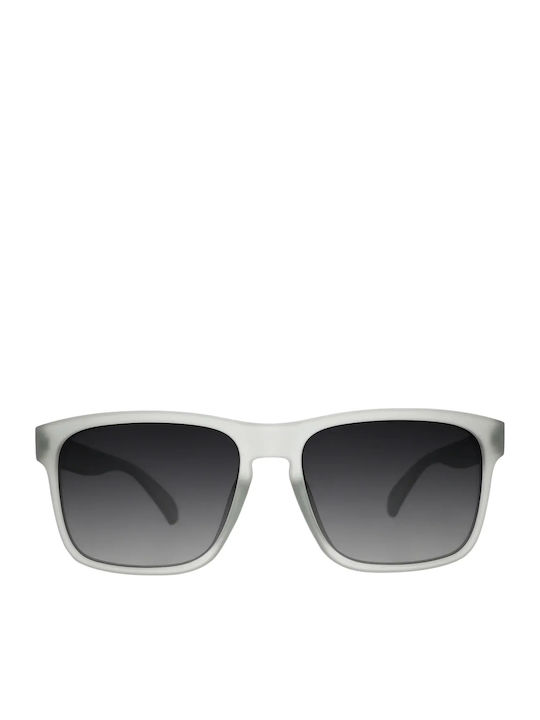 Goodr Unisex Sunglasses With White Frame And Gray Gradient Lens G00729-GRG-02