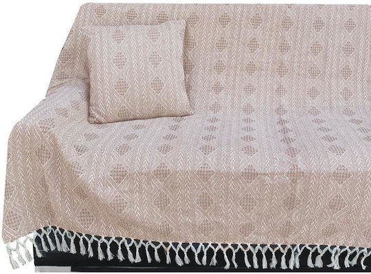 Viopros 3040 Sofa Throw Jacquard 220x240cm Beige
