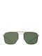 Mykita Ochelari De Soare Unisex Cu Ramă Metalică Argintie Și Lentilă Polarized Verde Oglindă