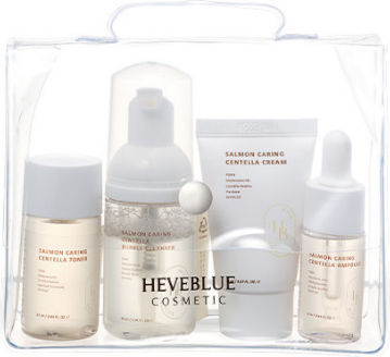 Heve Blue Salmon Caring Centella Special Set Îngrijire Pentru Curățare Facială & Curățare Corp 4 Bucăți