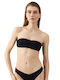 Strapless Bikini Top B Cup With Padding Black