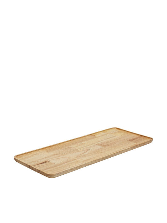 Ξύλινα Ορθογώνια Πιάτα Rubberwood Με Τοίχωμα 70x28 Εκ