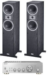 Magnat Tonsystem 2.0 A-40AE + Magnat Tempus 55 A40AESMGP+D1452101 mit Digital Media Player Silber