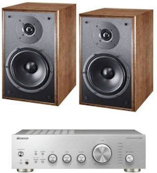 Magnat Tonsysteme 2.0 A-40AE + Magnat Monitor S30 Walnuss A40AESMGP+D144803P mit Digital Media Player Schwarz