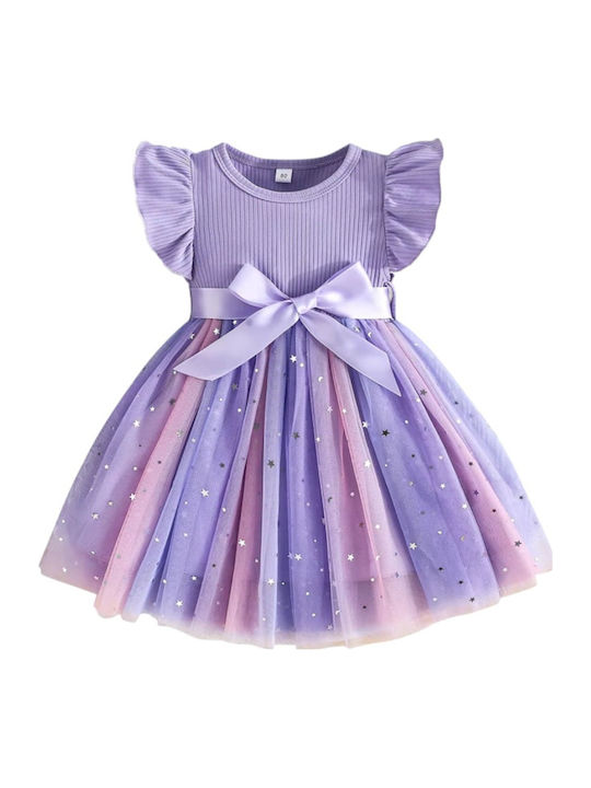 Girls Dress Tulle Purple