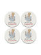 Koupakoupa What a Decadence! Round Wooden Coaster 4 Pieces