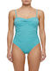 Strapless One Piece Swimsuit Turquoise