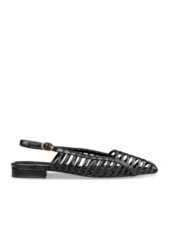 Γυναικείες Μπαλαρίνες Slingback σε Μαύρο Χρώμα