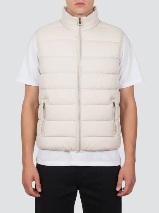 Paco & Co Ärmelloses Puffer Jacke Beige