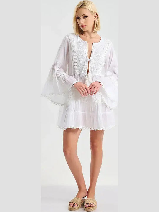 Ble Resort Collection Mărime Unică Rochie De Plajă Pentru Femei Albă