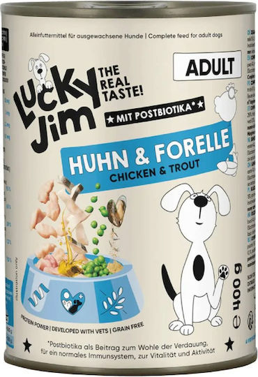 Lucky Jim Adult Wet Dog Food with Chicken and Fish 6x400gr