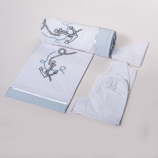 Nuova Vita Set Christening Oilcloths Ankyra Ankyra White 3 Pieces