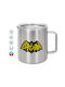 Koupakoupa Batman Classic Logo Metallic Mug With Lid Silver 300ml