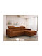 Columbus 170 Corner Couch Bed with Right Corner & Storage Space Orange 170x62x62 cm