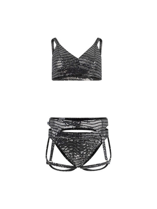 Bustier Argintiu Pentru Dans La Bară
